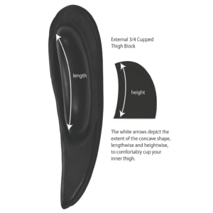 External Style Thigh Blocks for Mono Flap Saddles