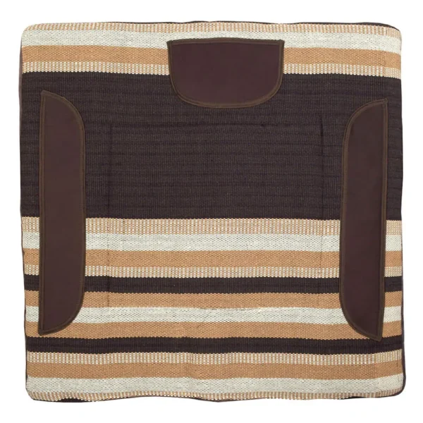 Professional Indian Saddle Pad - Brown/Beige - Image 3