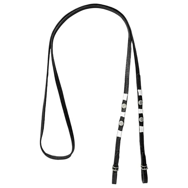 Western Leather Reins - Black