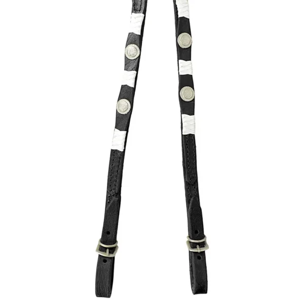 Western Leather Reins - Black - Image 2