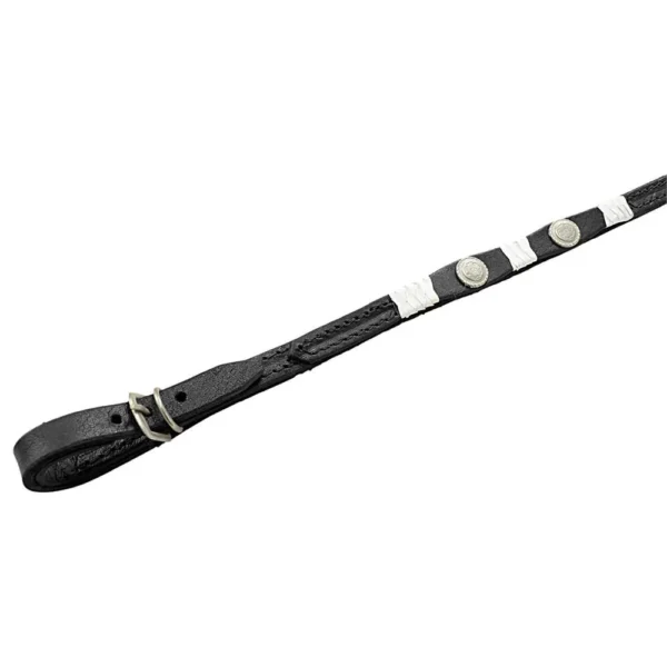 Western Leather Reins - Black - Image 3