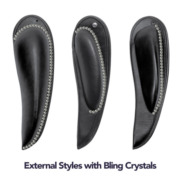 Bling Dressage External Style Thigh Blocks for Mono Flap Saddles
